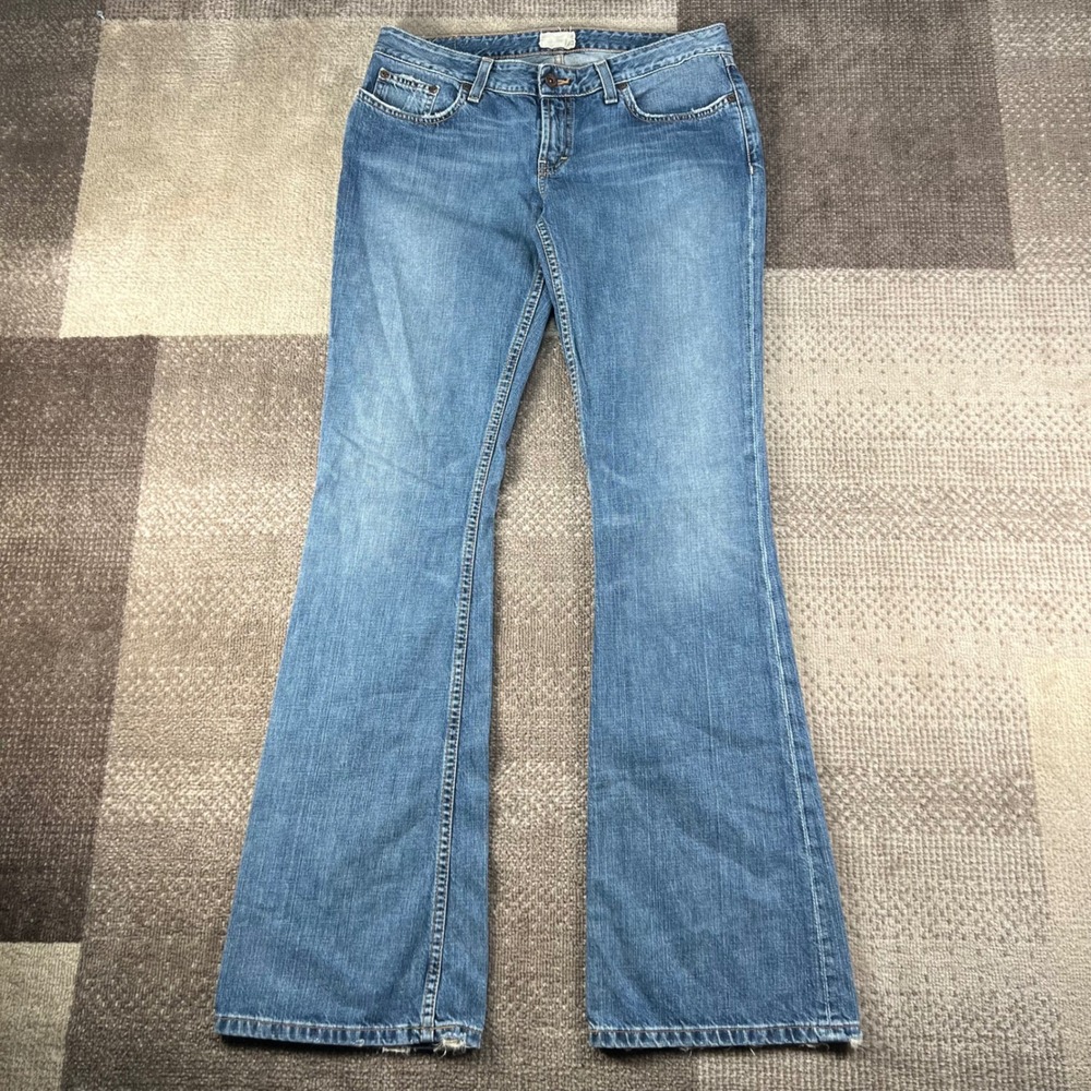 BKE Harper Low Rise Flare Jeans Blue Denim BKL1258XL Size 31X33 Distressed
